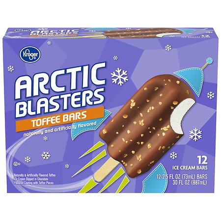 Kroger Arctic Blasters Toffee Bars - 2.5 oz x 12 pack