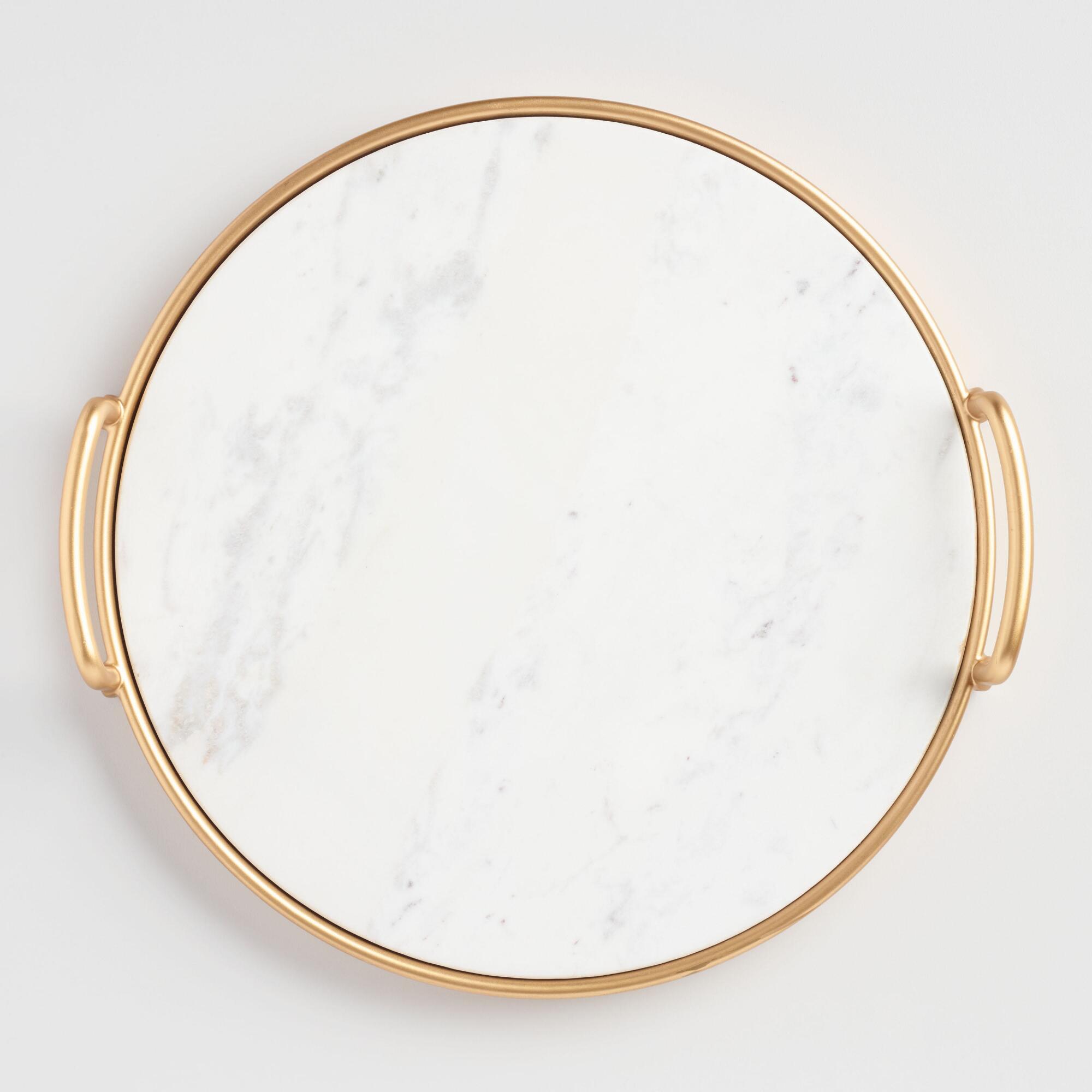 Marble And Gold Serving Tray by World Market