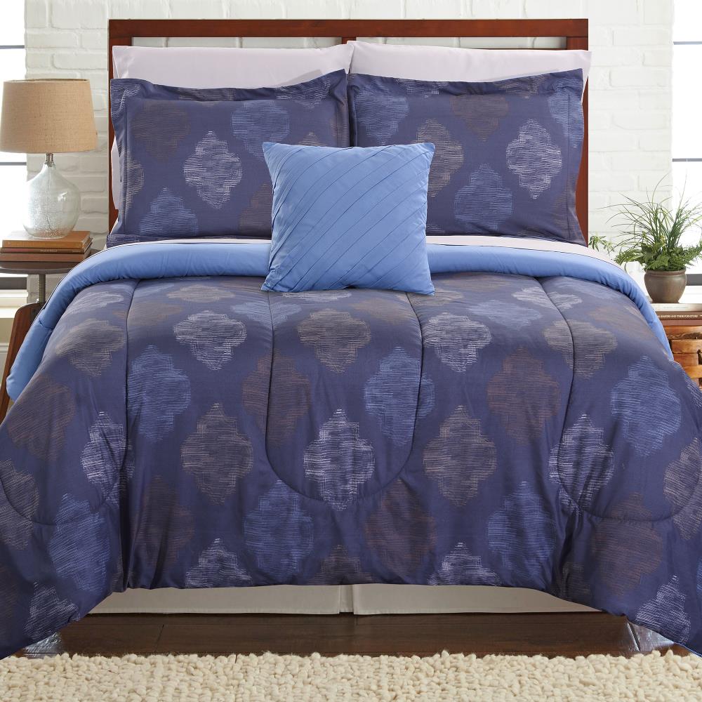 Amrapur Overseas Reversible complete bed set Multi Multi Reversible Queen Comforter (Blend with Polyester Fill) | 4BDSTPRTG-HGO-QN