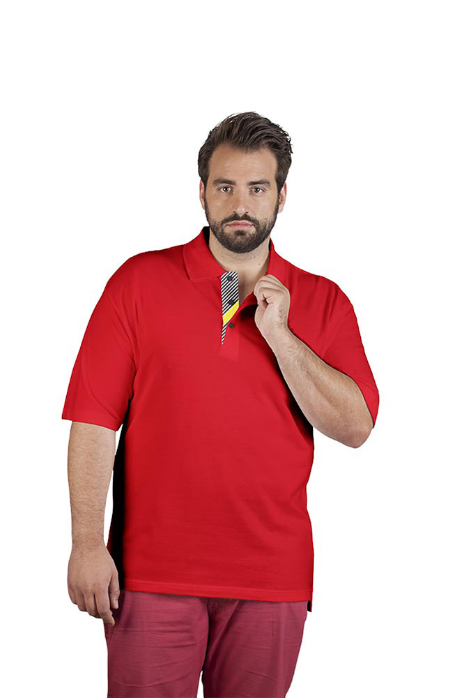 Superior Poloshirt "Graphic" 504 Plus Size Herren, Rot, XXXL