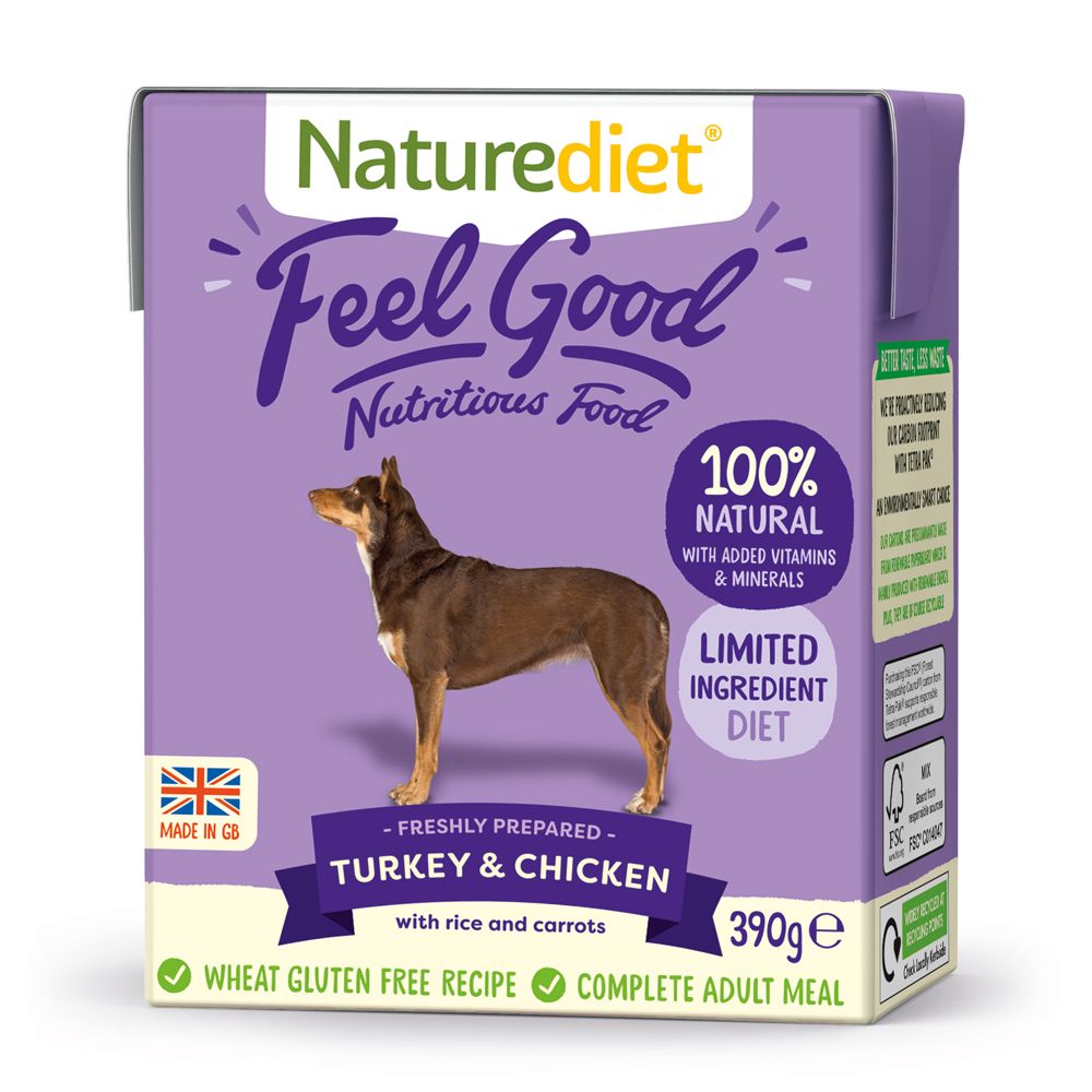 Naturediet Feel Good Adult - Turkey & Chicken - Saver Pack: 36 x 390g