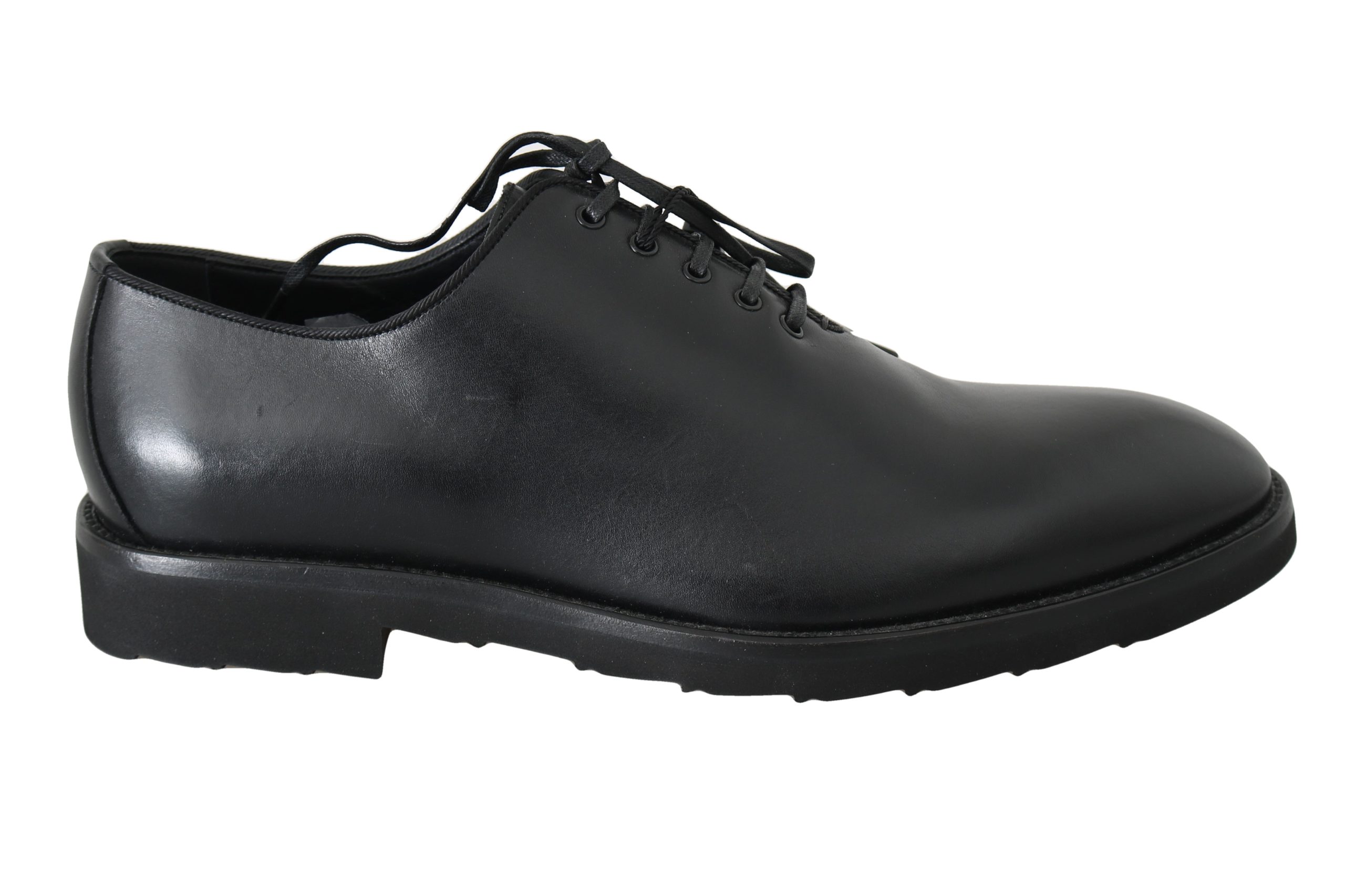 Dolce & Gabbana Men's Leather Derby Dress Shoes Black MV2324 - EU42/US9