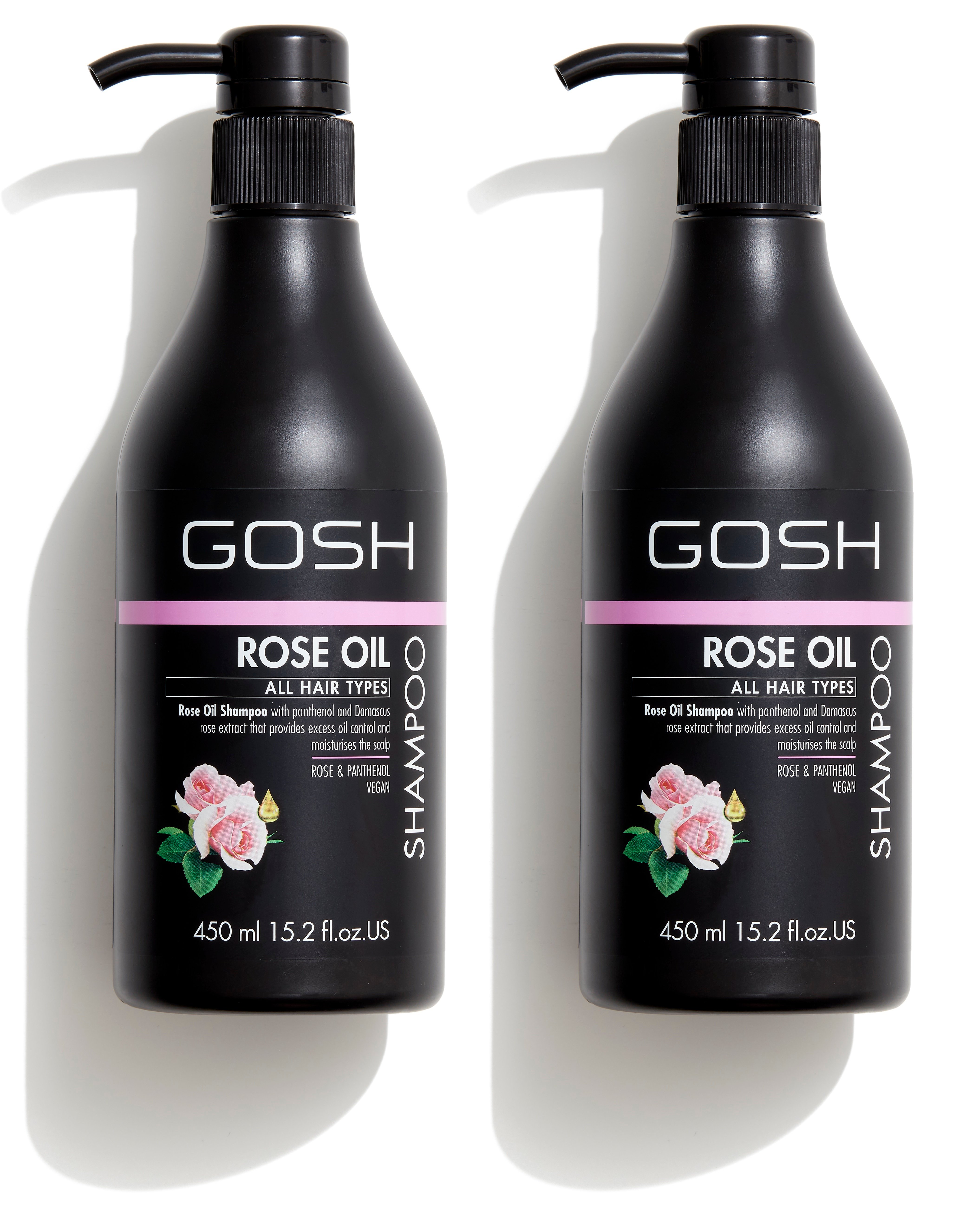 GOSH - 2 x Rose Oil Shampoo 450 ml