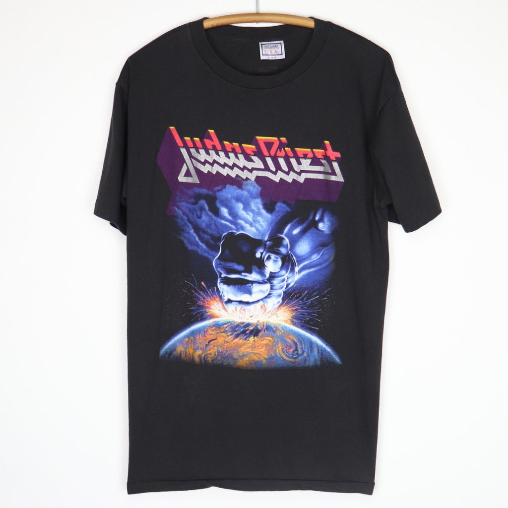 Vintage 1988 Judas Priest Ram It Down Shove Up Shirt