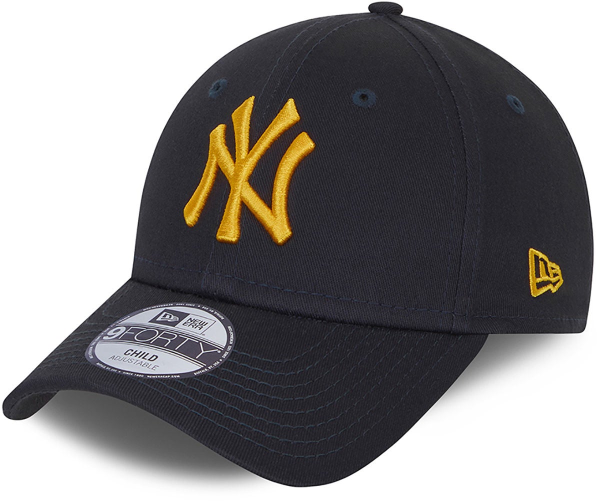 New Era NYY League Essential 9Forty Kappe, Navy Yellow, 4-6 Jahre
