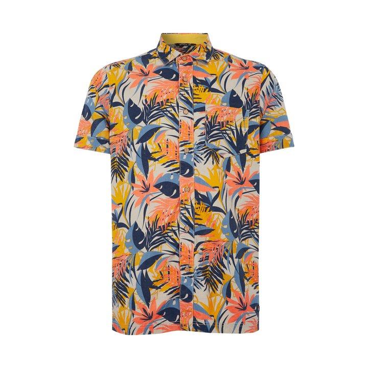 O’Neill Men’s LM Wailuku SS Shirt Various Colours 8719403608394 - XL Brown AOP with Blue