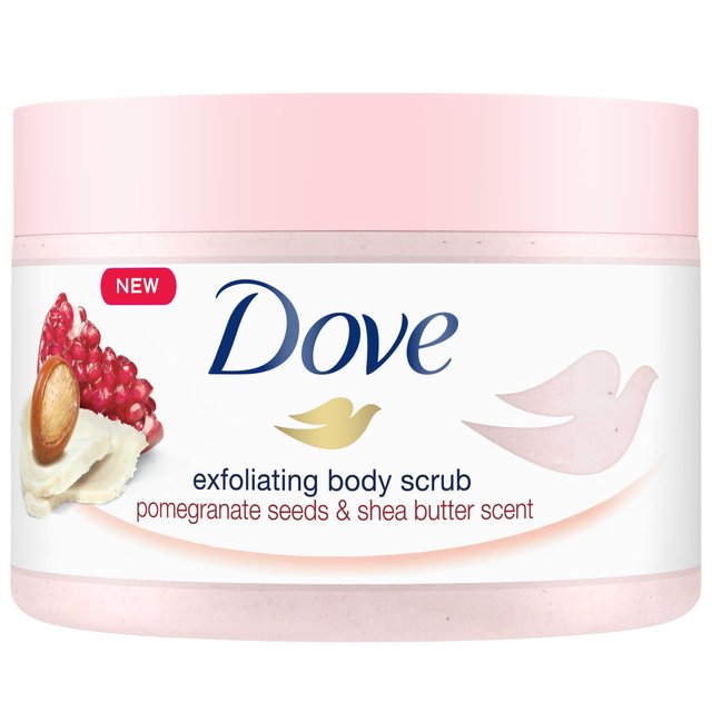 Dove Pomegranate Shower Exfoliating Body Scrub Jar