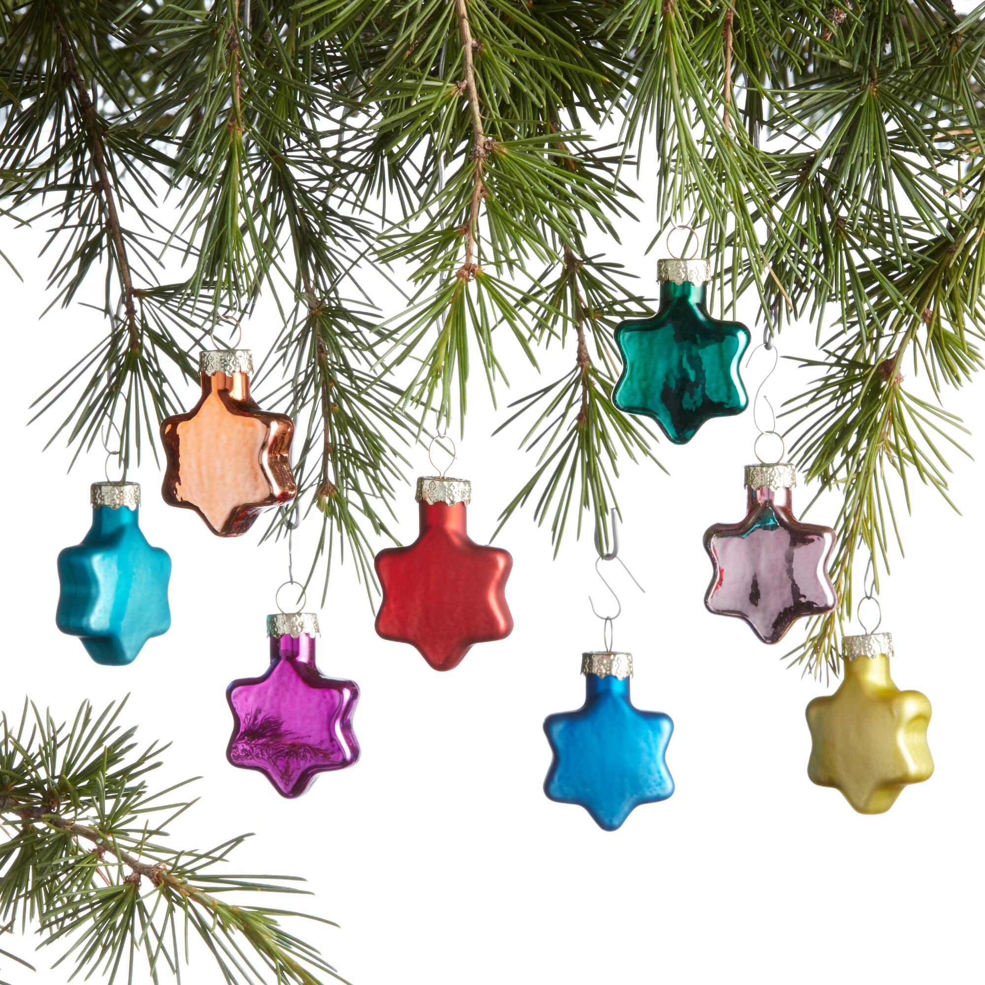 Multicolor Glass Star Boxed Ornaments 16 Pack by World Market