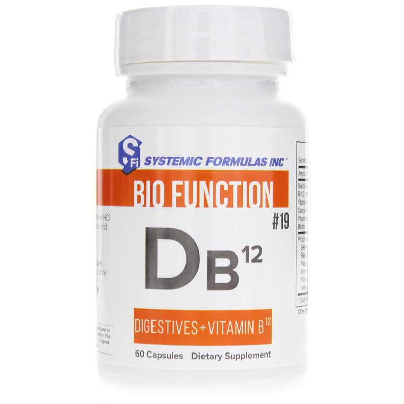 Systemic Formulas Db12 Digestives + Vitamin B12 60 Capsules