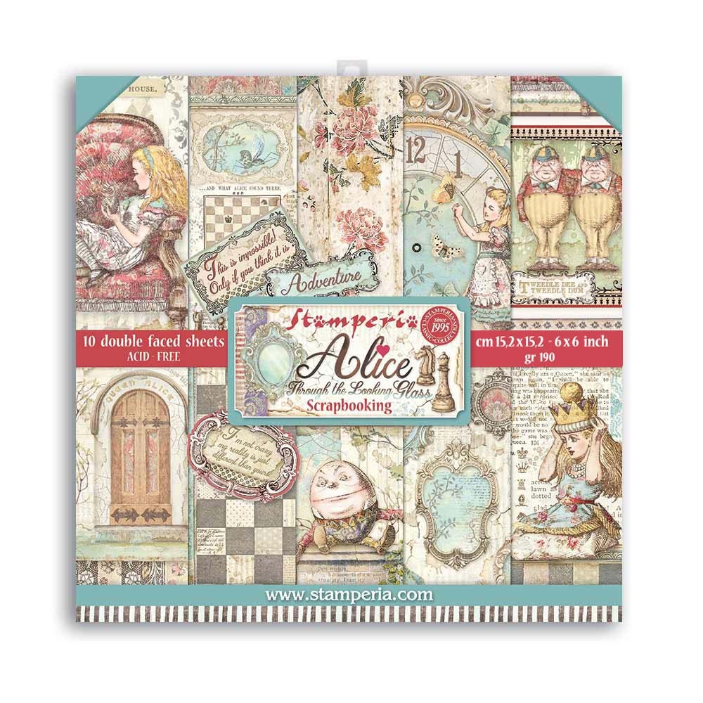6x6 Alice Through The Looking Glass Paper - Double Sided Collection 23-784