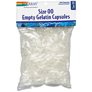 Empty Gelatin Capsules - Size 00 (500 Capsules)