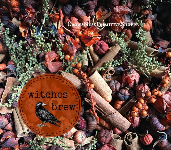 Witches Brew Potpourri Blend Of Orange Pods, Cinnamon, Rosehips, Spices Sweet Annie Fragrance Spice, Pumpkin & Earthy Patchouli