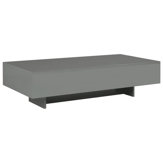 Osta vidaXL Sohvapöytä korkeakiiltoinen harmaa 115x55x31 cm MDF netistä |  
