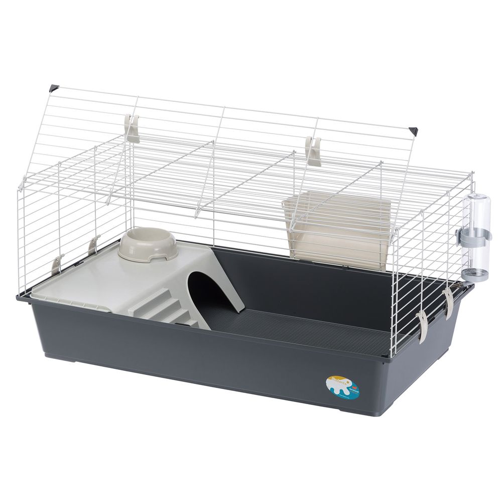 Ferplast Rabbit and Guinea Pig Cage 100 - Grey: 95 x 57 x 46 cm (L x W x H)