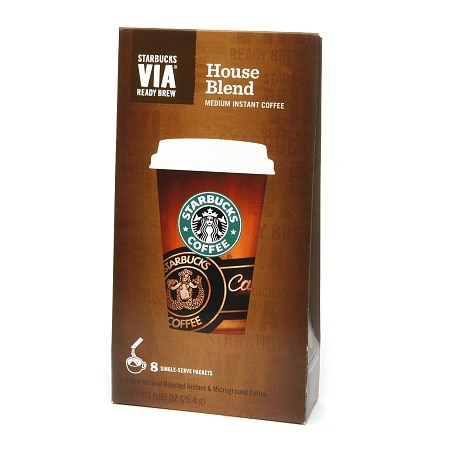 Starbucks Via Instant Coffee Packets, House Blend - 0.12 oz x 8 pack