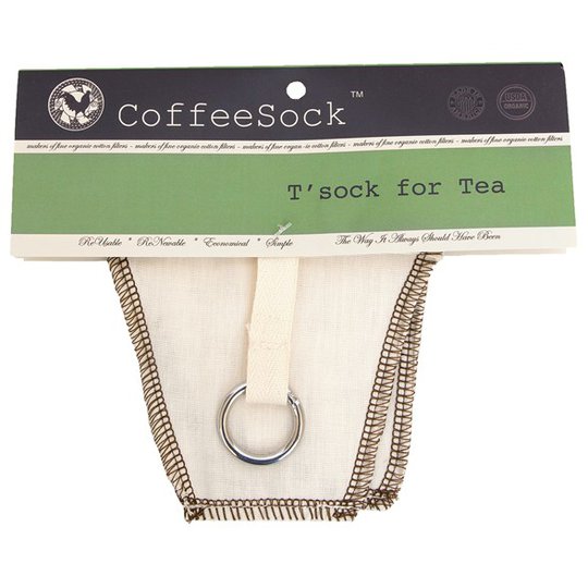 CoffeeSock Återanvändbara Tefilter i Ekologisk bomull, 2-pack