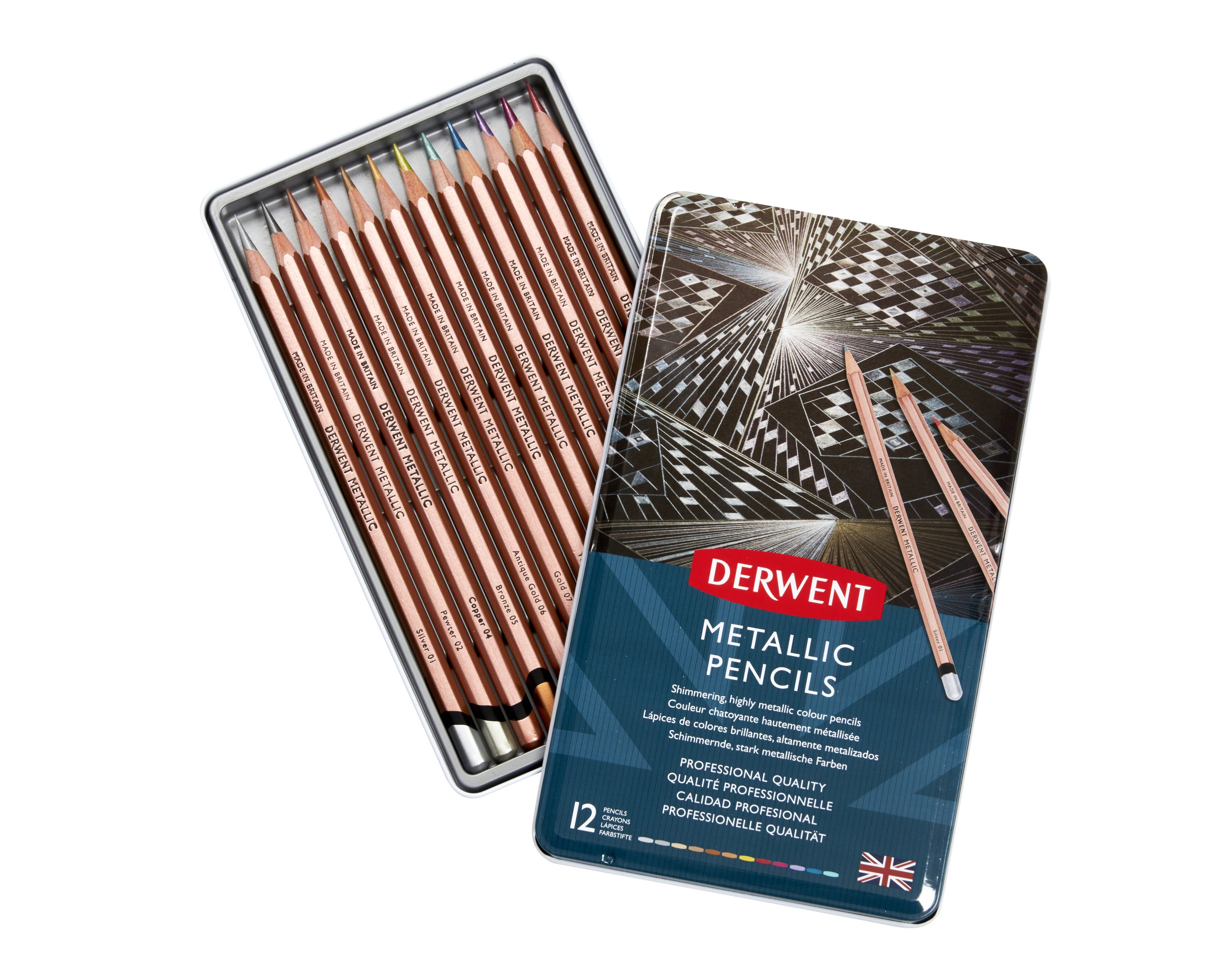 Metal 12. Derwent Metallic. Derwent набор карандашей. Metallic Shine набор карандашей. Derwent Metallic 20.