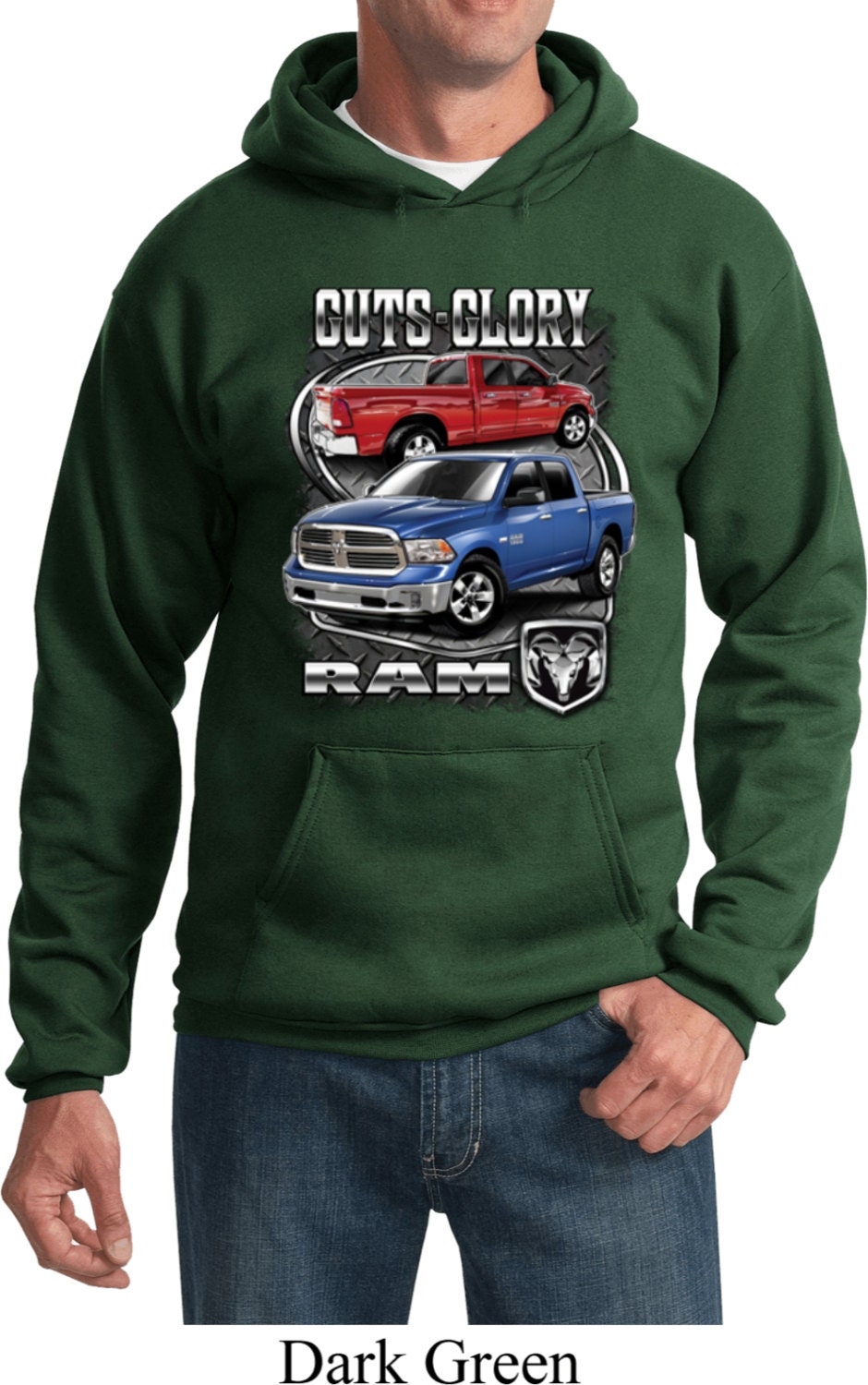 Dodge Guts & Glory Ram Trucks Hoodie 20421D2-Pc90H