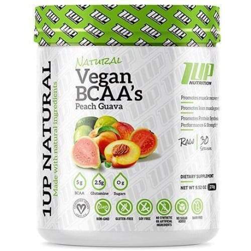 Natural Vegan BCAA + Glutamine, Peach Guava - 270 grams