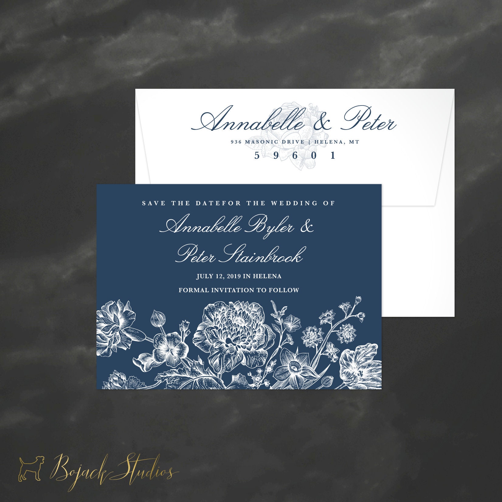 Vintage Botanical Save The Date, Our The Leaves Std, Floral Date Card, H008