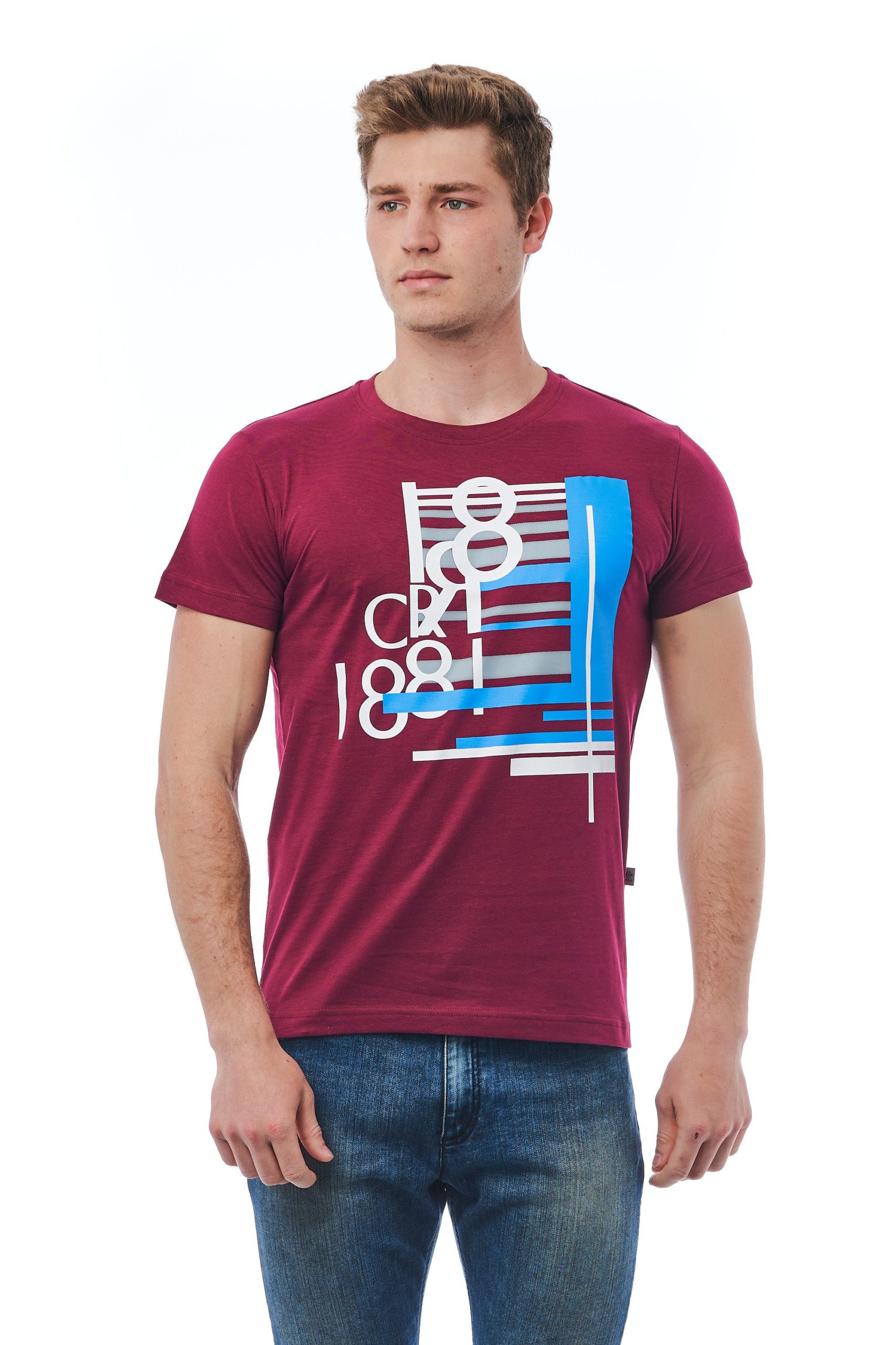 Cerruti 1881 Men's T-Shirt Burgundy CE1410095 - M