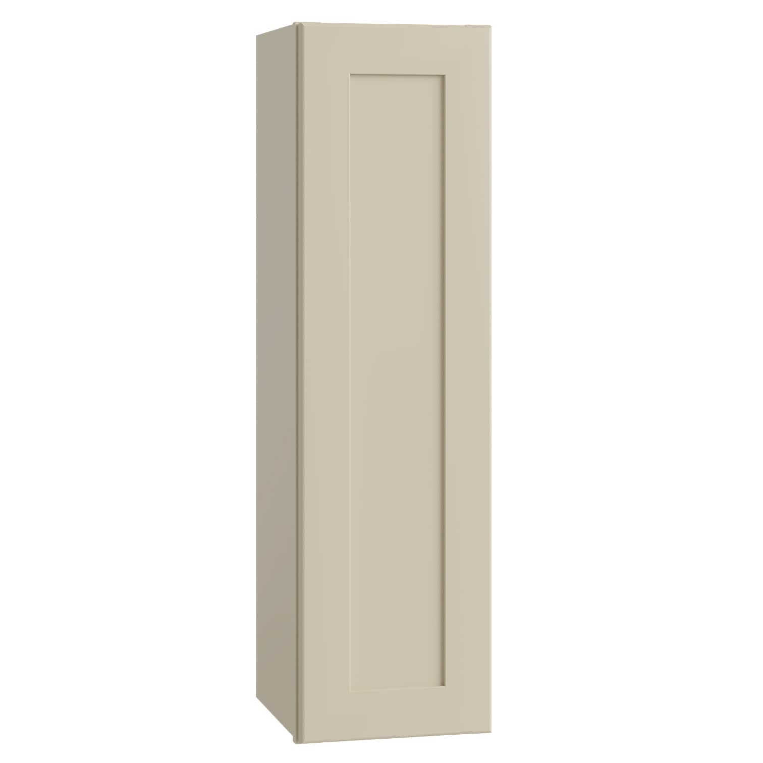 Luxxe Cabinetry 9-in W x 36-in H x 12-in D Norfolk Blended Cream Painted Door Wall Fully Assembled Semi-custom Cabinet in Off-White | W0936L-NBC