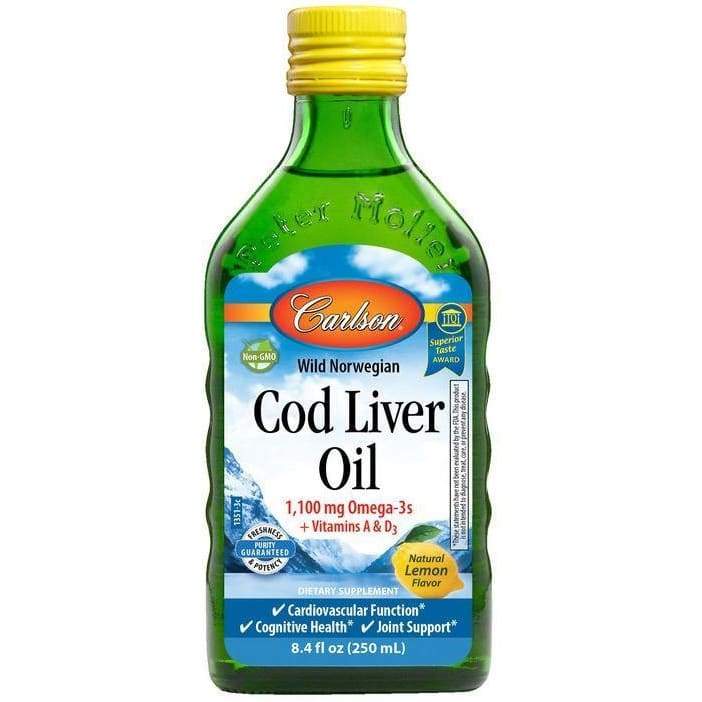 Wild Norwegian Cod Liver Oil, Natural Lemon - 500 ml.
