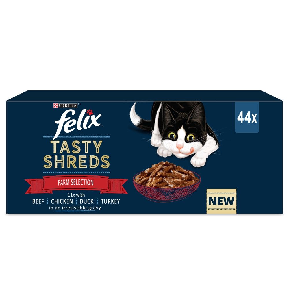 Felix Tasty Shreds Jumbo Pack 88 x 80g - Farm Selection