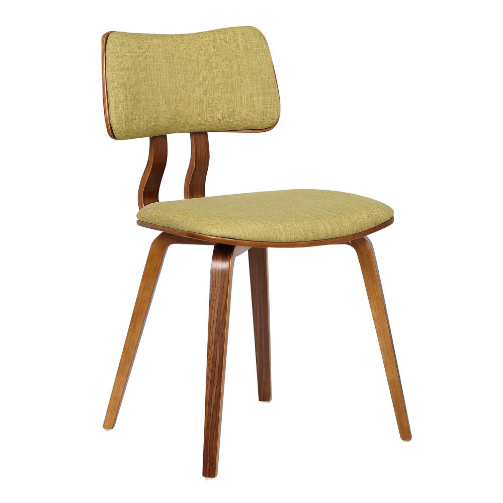 Armen Living Jaguar Contemporary/Modern Polyester/Polyester Blend Upholstered Dining Side Chair (Wood Frame) in Green | LCJASIWAGREEN