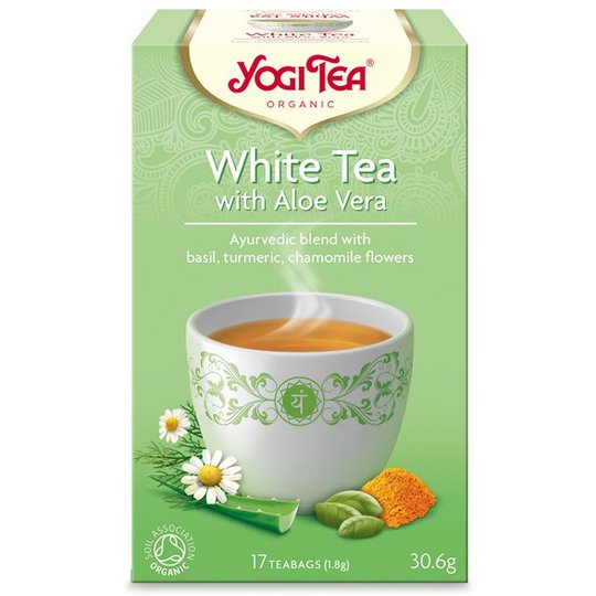 Yogi Tea White Tea with Aloe Vera, 17 påsar