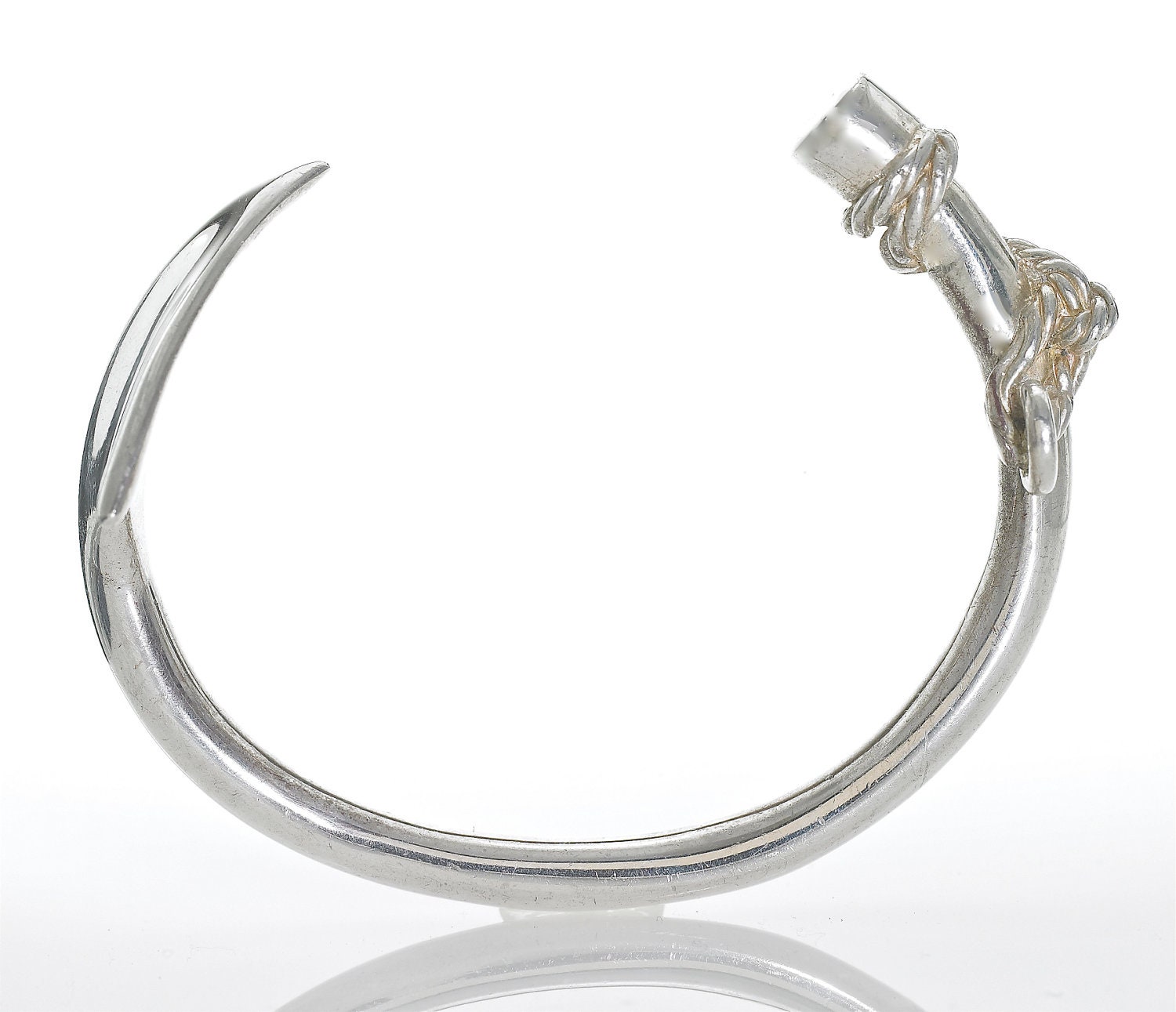 Silver Harpoon Bracelet in White Bronze