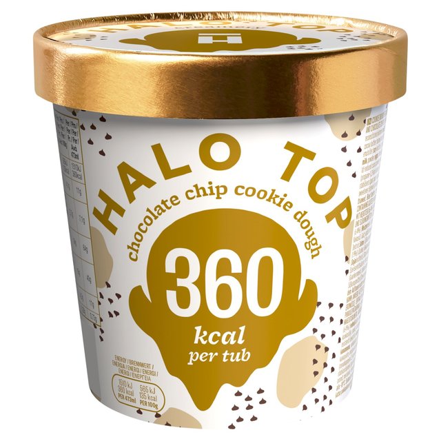Halo Top Chocolate Chip Cookie Dough Low Calorie Ice Cream
