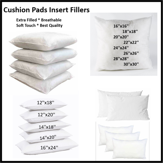 Pack of 2 Cushions Filled All Sizes Cushion Pads Inserts Inners Fillers  Scatters