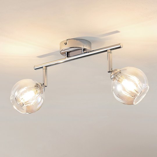 Lindby Pranas LED-kattovalaisin, kaksilamppuinen