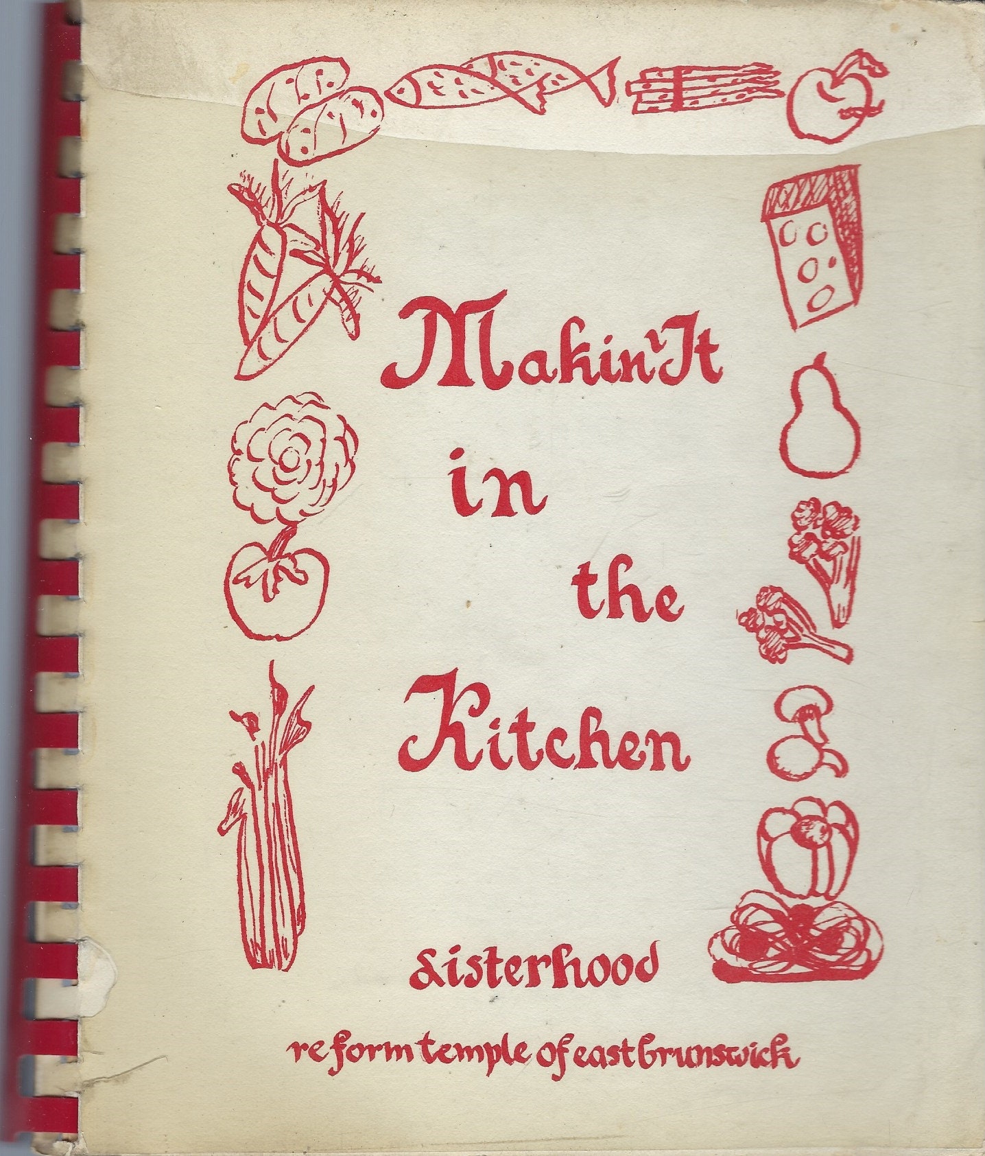 East Brunswick New Jersey Vintage 1982 Reform Temple Sisterhood Makin It in The Kitchen Cookbook Ethnic Jewish Nj Community Favorites Rare