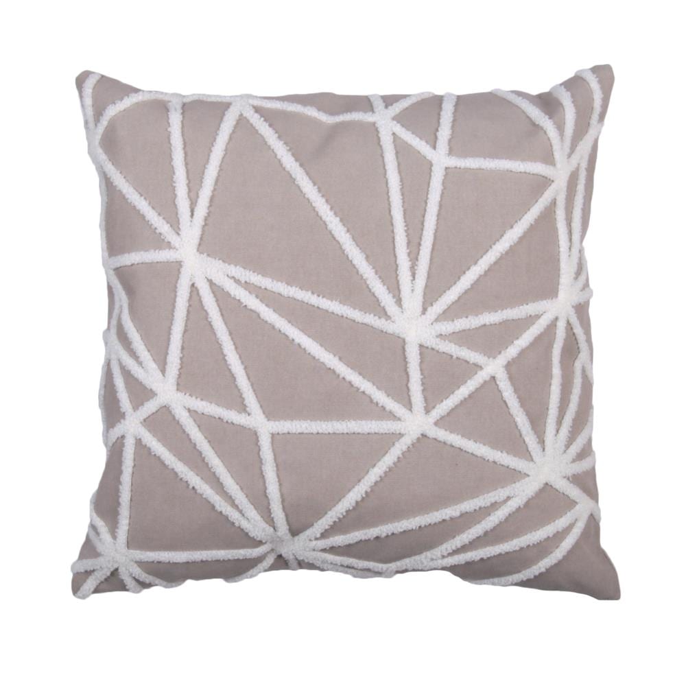 Decor Therapy Thro by Marlo Lorenz 18-in x 18-in Pure Cashmere Woven Polyester Blend Indoor Decorative Pillow in Brown | TH024519004E
