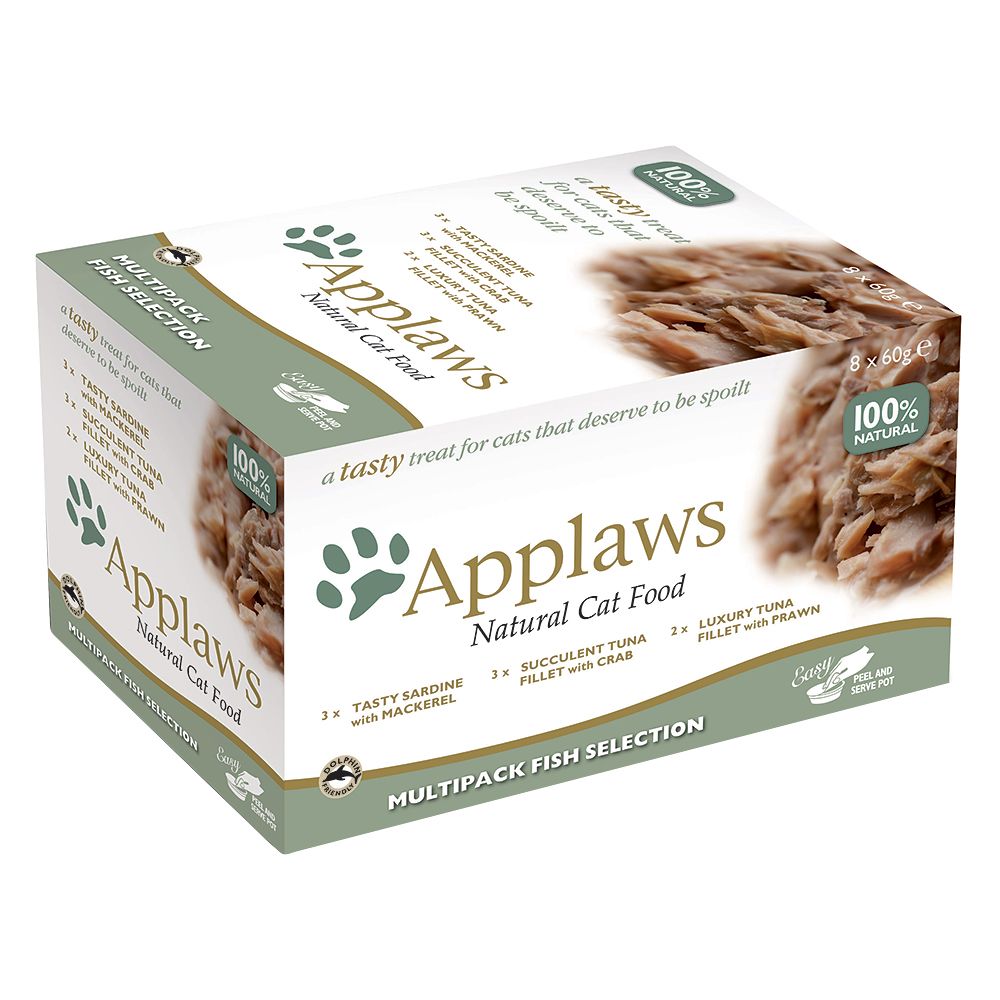 Applaws Cat Pot Mixed Multipack 60g - Fish Selection 24 x 60g
