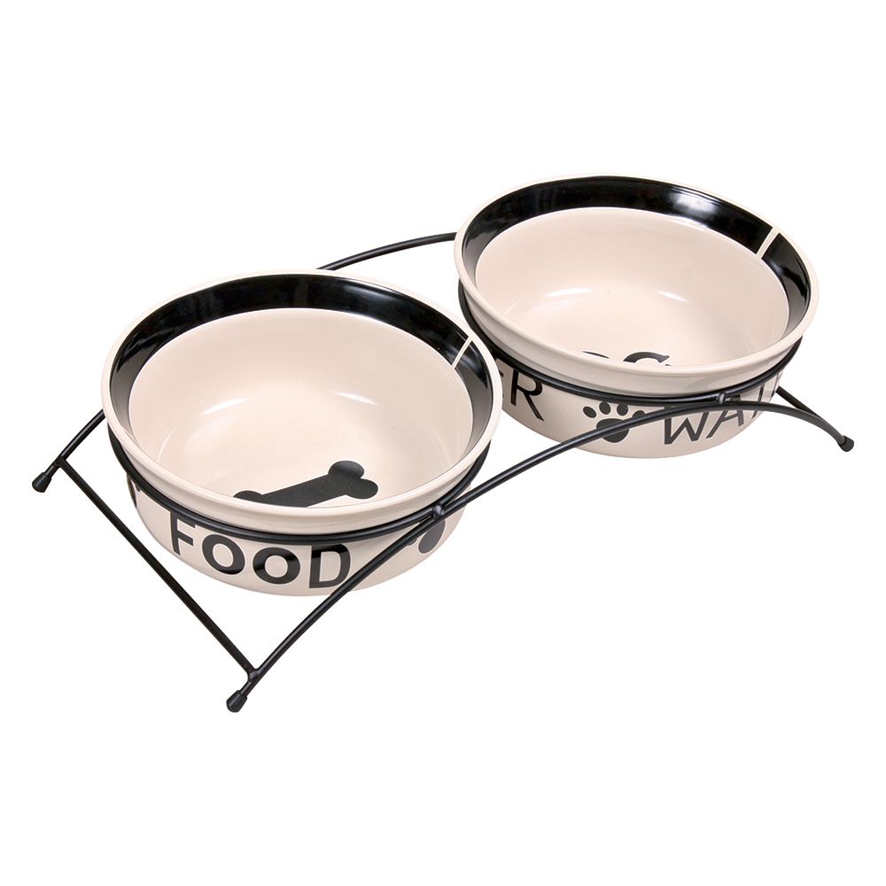Trixie Eat on Feet Bowl Set with Stand - 2 x 1.6 litre