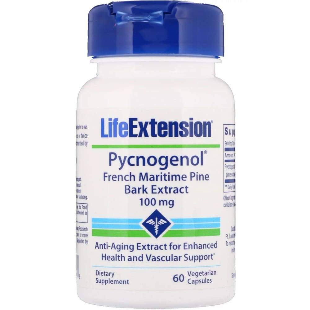 Pycnogenol French Maritime Pine Bark Extract, 100mg - 60 vcaps