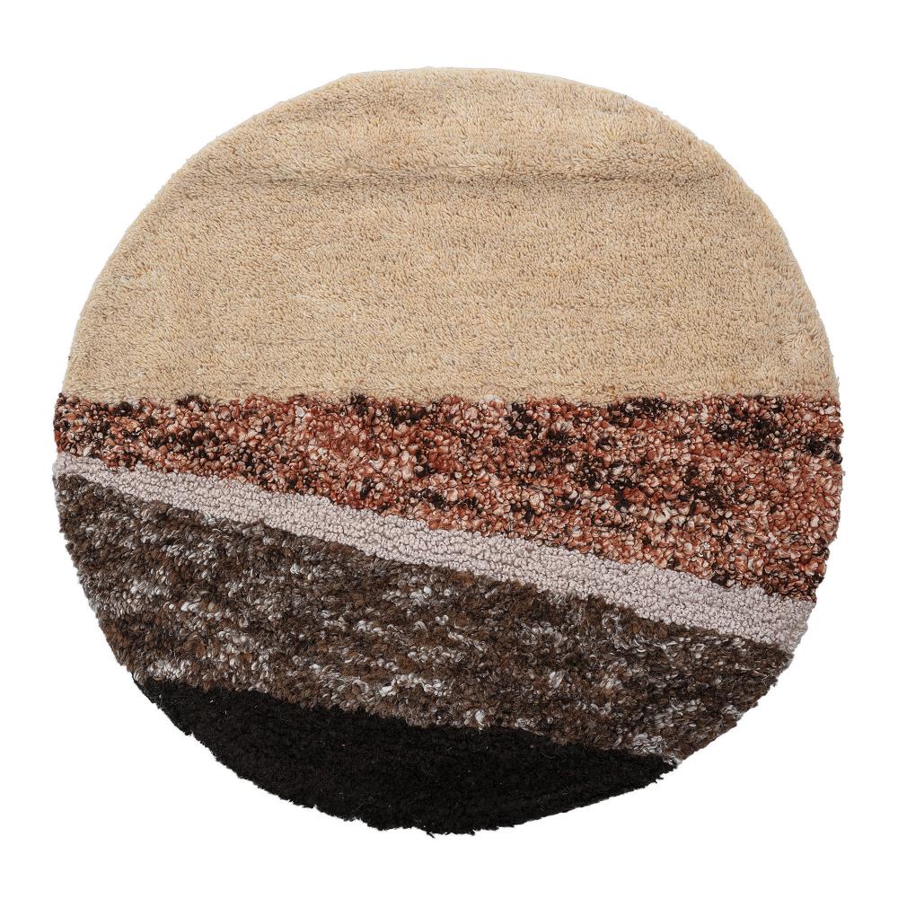 Creative Co-Op 28-in Round Hand-Tufted Wool and Cotton Blend Wall DEcor in Brown | AH1065