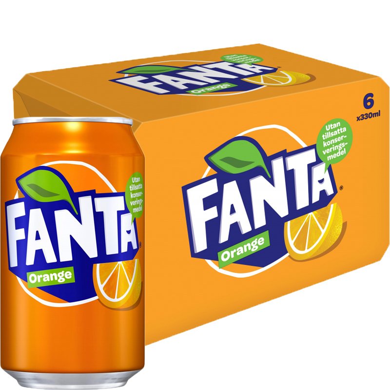 Läsk "Fanta Orange" 6 x 330ml - 52% rabatt