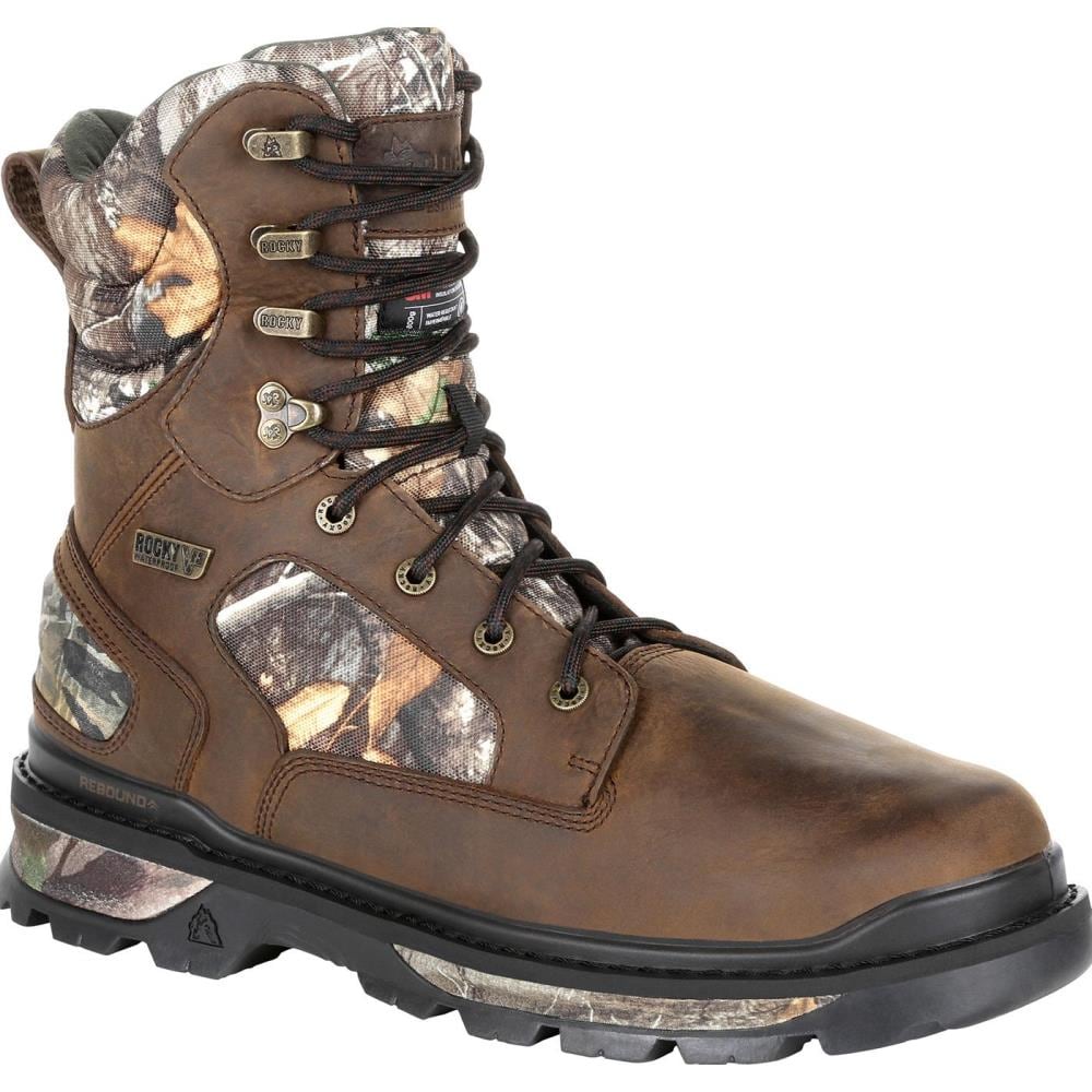 Rocky Size: 9.5 Medium Mens Realtree Edge Waterproof Outdoor Boots Leather | RKS0414 M 095