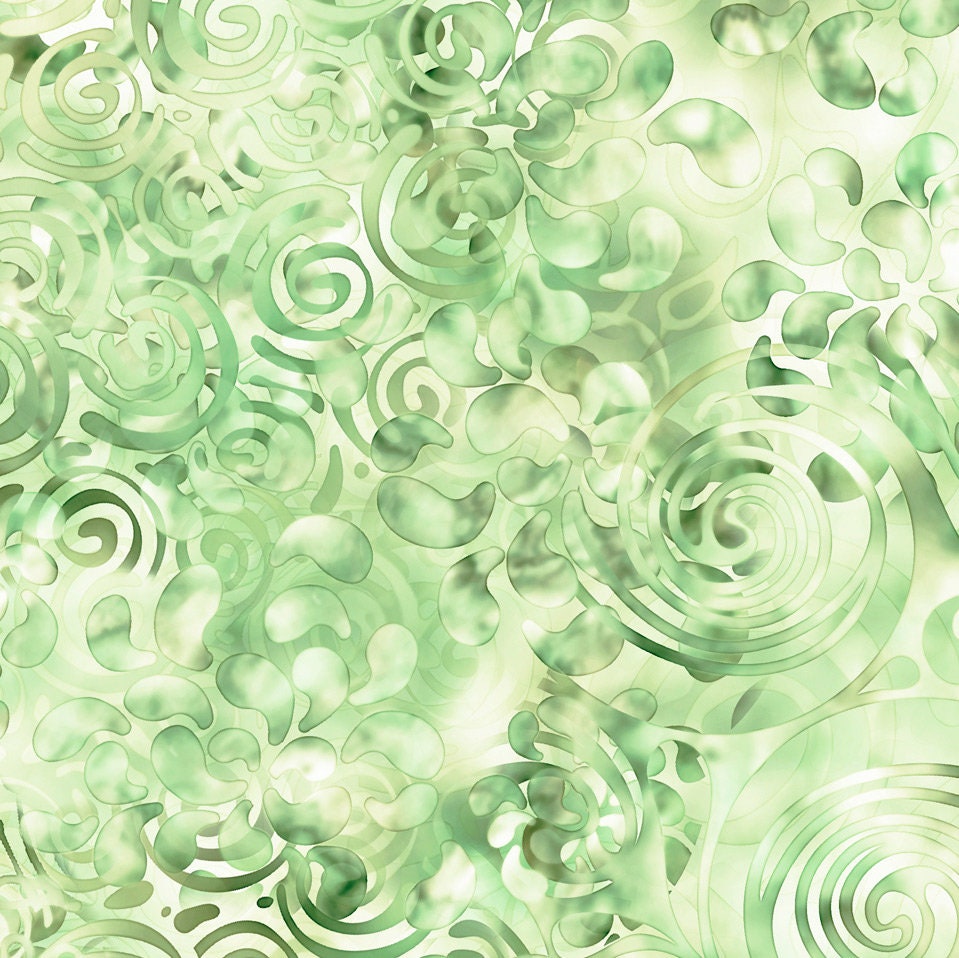Swirling Texture Ombre Blender in Celedon Green From Effervescence Collection By Dan Morris For Qt Fabrics 100% Cotton - You Choose The Cut