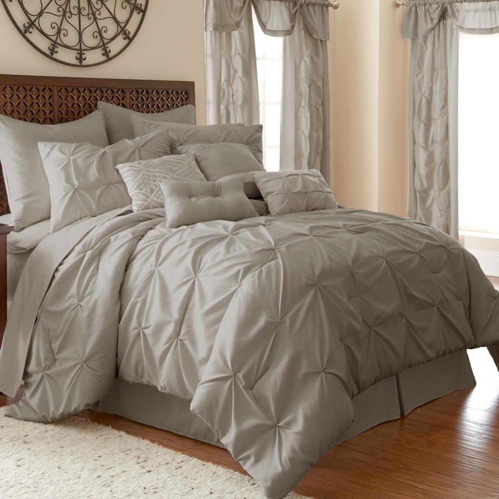 Amrapur Overseas Gray Multi Reversible Queen Comforter (Blend with Polyester Fill) | 4CMF24SG-ELG-QN