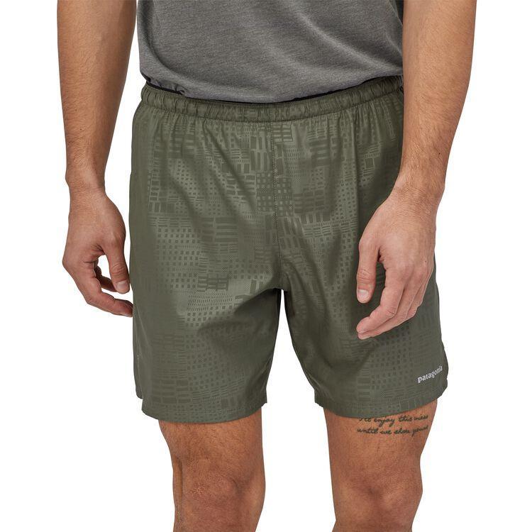 Patagonia Men's Strider Running Shorts - 7" Inseam, Southern Soul Emboss: Industrial Green / S