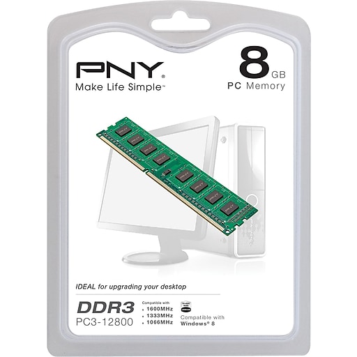 PNY 8GB Desktop DDR3 DIMM 1600