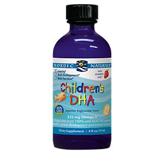 Children's DHA Liquid 525 MG Omega-3s - Supports Healthy Cognitive Development & Immune Function - Strawberry (4 Ounces)