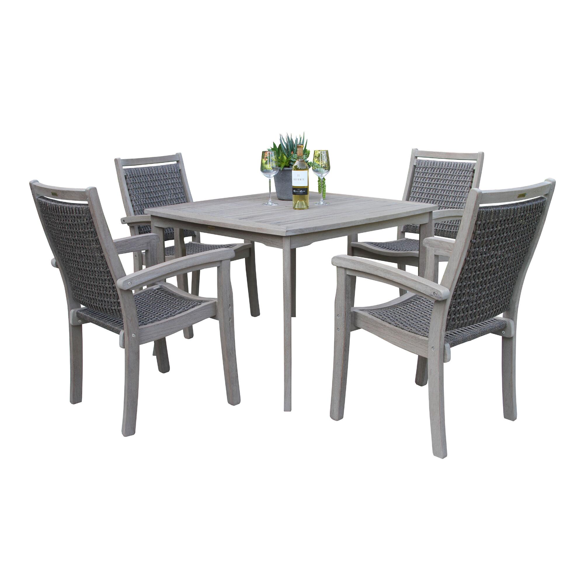 Graywash Eucalyptus Helena Outdoor Patio Dining Collection by World Market