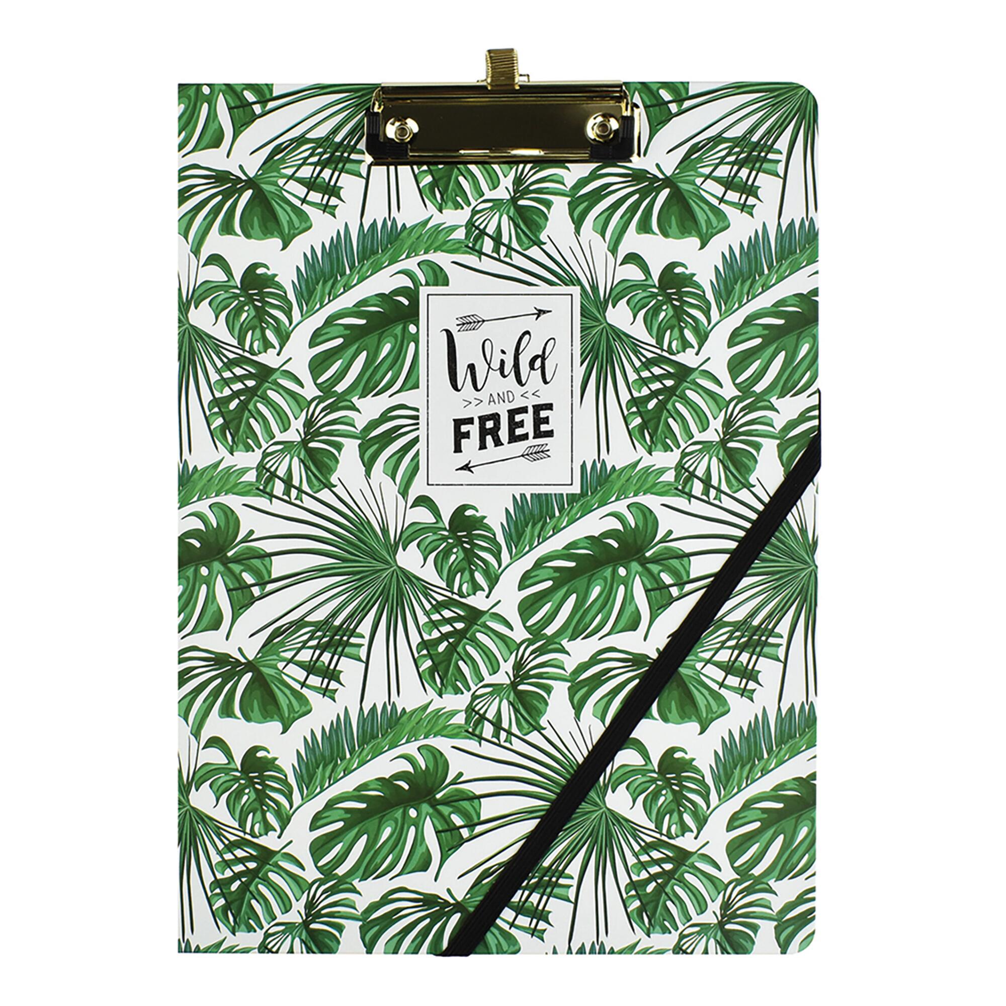 Legami Green Tropical Leaf Clipboard Folder - Metal by World Market