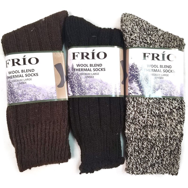Wool Blend Thermal Socks - Unisex Medium-Large